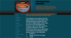 Desktop Screenshot of enjoyolympiabeer.com